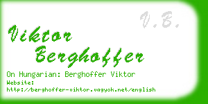 viktor berghoffer business card